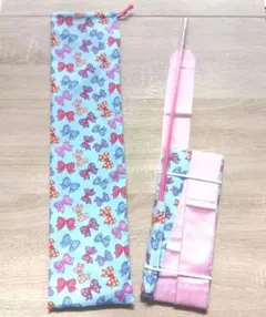✴️リボン柄✴️新体操用リボンケース＆ホルダーセット