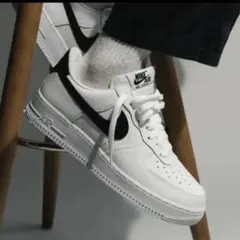 【26cm】 NIKE エアフォース1 ホワイト/ブラック タンブルレザー