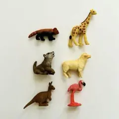 【ミニフィギュア】動物 アニマル フィギュア 6個セット まとめ売り