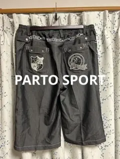 PARTO SPORT ハーフパンツ ショートパンツ ロゴ刺繍