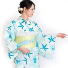 嵐山よしむら　浴衣 単品 イエロー ブルー 菊柄 嵐山よしむら 浴衣 単品 イエロー ブルー 菊柄 - メルカリ
