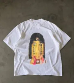 ホワイト グラフィックプリント Tシャツ