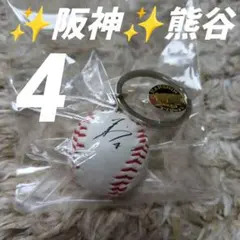 ✨️新品未開封✨️　阪神タイガース 熊谷 選手 ミニサインボールキーホルダーのサムネイル