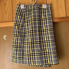 SHEIN スカート 大きいサイズ イエロー チェック