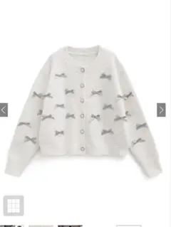 GRL リボンニットカーディガンcu476 アイボリー