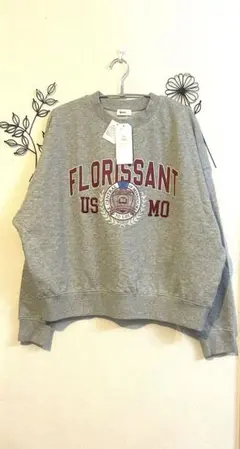 今季新品タグ付き❤️SM2 裏毛ロゴ刺繍 カレッジ スウェット☘️☘️グレー