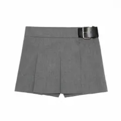 プリーツベルト付きキュロットスカート　ZARA