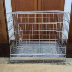ハチコウ 犬用ステンレス折りたたみケージ Mサイズ フロントオープン