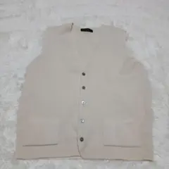 ​レナウン L AUTHENTIC ニットベスト ウール アイボリー メンズ