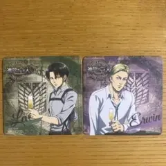 非売品　進撃の巨人 リヴァイ　エルヴィン　コースター