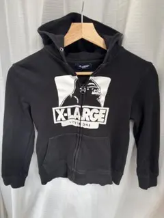X-LARGE パーカー ファスナー付き 黒 130cm