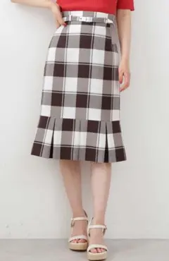 フェミニンチェックマーメイド スカート プロポーションボディドレッシング