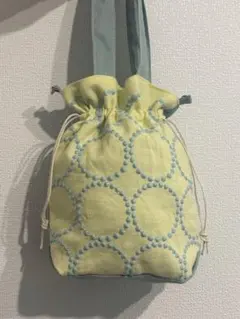 choucho 丸底巾着バッグ ミナペルホネン ハンドメイド - メルカリ