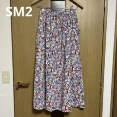 【即日発送可】sm2rhythm 花柄 フレアスカート ロング丈 ウエストゴムのサムネイル