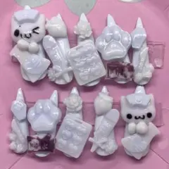 地雷系 量産型 姫系 ハンドメイド ネイルチップ 平成女児