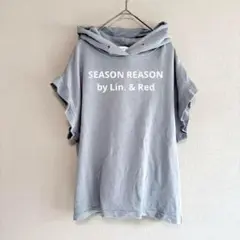 SEASON REASON/半袖パーカー ビッグシルエット/プルオーバー2965