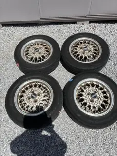 BBS JT 14インチ 5J+46 アルミホイール タイヤ付き 4本セットのサムネイル