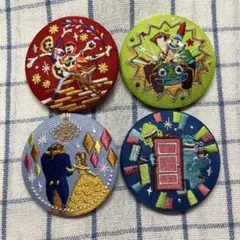 ‼️期間限定セール‼️ディズニー 刺繍缶バッジ 4種セットのサムネイル