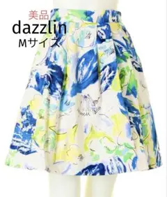 【美品】dazzlin ダズリン 水彩フラワー ボリュームフレアスカートのサムネイル