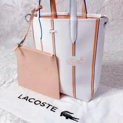 LACOSTE ラコステ アンナシーズナル リバーシブルトートバッグ&ポーチ
