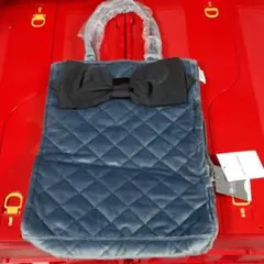 《新品》ルートート　アーキャトル　ベロアキルトリボン-A　ブルーグレー