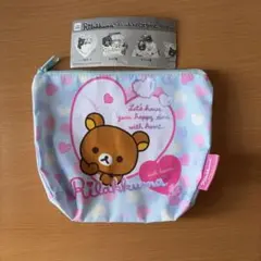 リラックマ ハート・バスタイム　アソート　ポーチ　ガチャガチャ