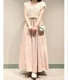 SNIDEL スナイデル　ファーライクニットベスト&キャミワンピース