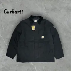 36]カーハート パッチロゴ フルジップ トラディッショナルコートジャケット古着