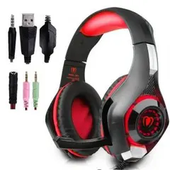 【期間限定特価！】ゲーミングヘッドセット（レッド&ブラック）
