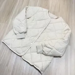 キルティングジャケットアイボリー