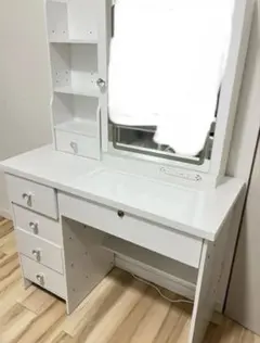 (引取り、近辺配送可)ホワイト ドレッサー LEDミラー付き ホワイトドレッサー LEDミラー付き - メルカリ