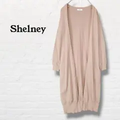 Shelney☆ロングニットカーディガン 羽織り【M】ベージュ 抜け感