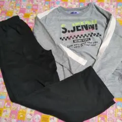 S.JENNI パジャマ グレー ブラック　毛羽立ち15.0