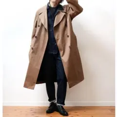 美品 ユニクロU ブロックテックトレンチコート ブラウン