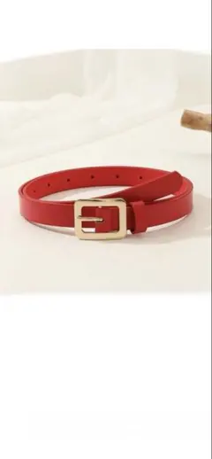 新品✨ゴールドバックル赤ベルト✨幅1.5長さ105