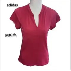 553 adidas 半袖スポーツTシャツ M相当 ピンク ジム ヨガのサムネイル
