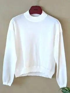 theory luxe セオリーリュクス モックネックニットシアー ホワイト38のサムネイル
