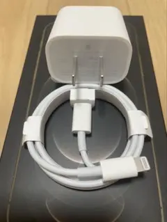 Apple純正の20W充電器とタイプC-ライトニングの1mケーブルのセット