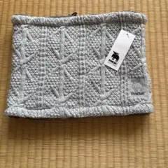 moz グレー ネックウォーマー ケーブル編み