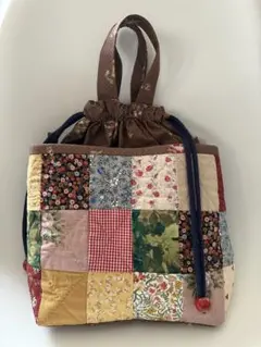 パッチワークキルト巾着袋ハンドメイド大人可愛い上質