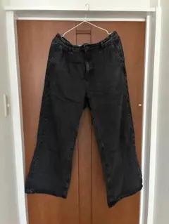 GU ブラックデニム パンツ XL ほぼ未使用