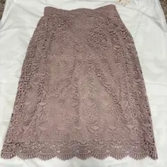 ユニクロ　レーススカート　ピンク