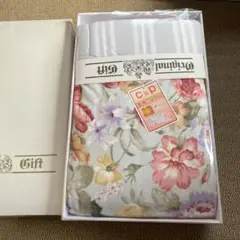 C&P 花柄タオルケット 8665 140x200cm 綿マイヤー毛布 グリーン