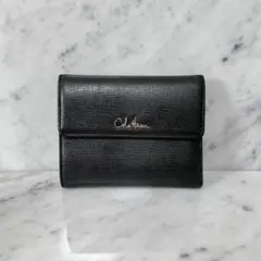 COLE HAAN コールハーン 三つ折財布 ブラック 黒 本革 レザー ロゴ