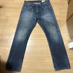 G-Star Raw 3301 ダメージフェード加工ストレートデニムジーンズ