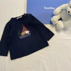 美品 ロンT 現行品 ネイビー 80