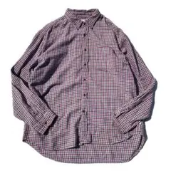 【90s】Old J.crew チェック柄 長袖 ネルシャツ レッド XL