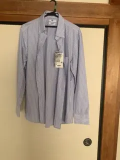 青と白のストライプ 長袖シャツ 新品