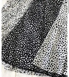 ダルメシアン柄マーメイドスカート　ブラック