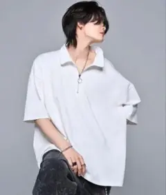 【ADRER】ハーフリングジップ　ホワイト Lのサムネイル